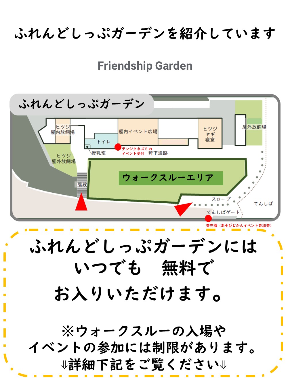 ふれんどしっぷガーデン案内図